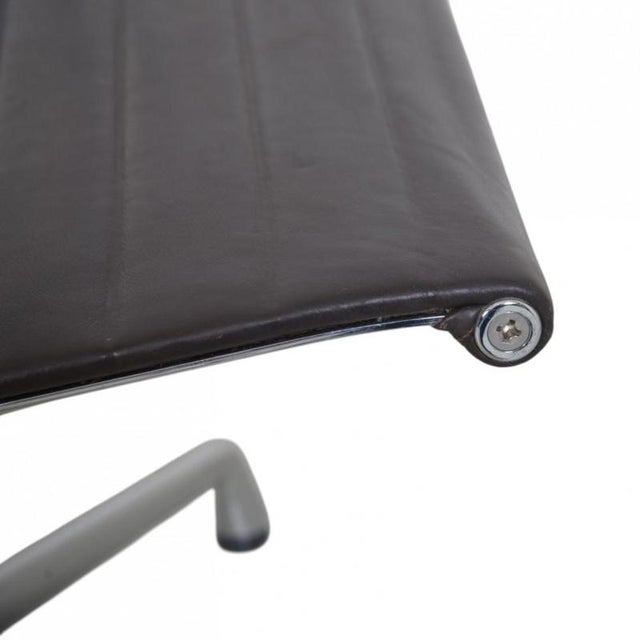 Animal Skin EA-108 Chair in Dark Brown Leather by Charles Eames, 2007 For Sale - Image 7 of 18
