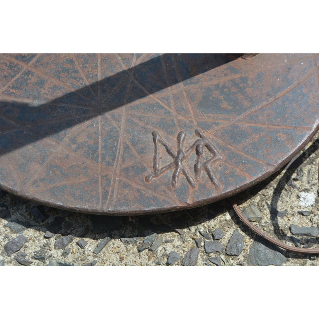 Tribal 1970s Southwest Brown Iron & Metal Hand Crafted Lizards Tall Floor Lamp - Signed DKR For Sale - Image 3 of 18