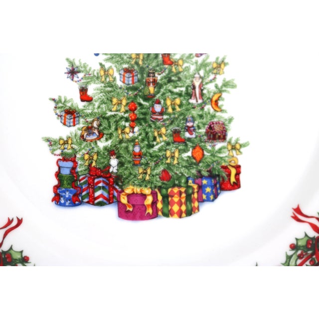Christopher Radko Traditions Holiday Celebrations Dinner Plates-Set of 8 For Sale - Image 4 of 9