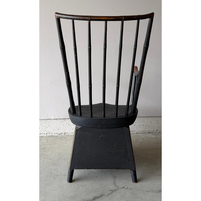 19thc High Back Windsor Arm Chair From n.e. For Sale - Image 4 of 6
