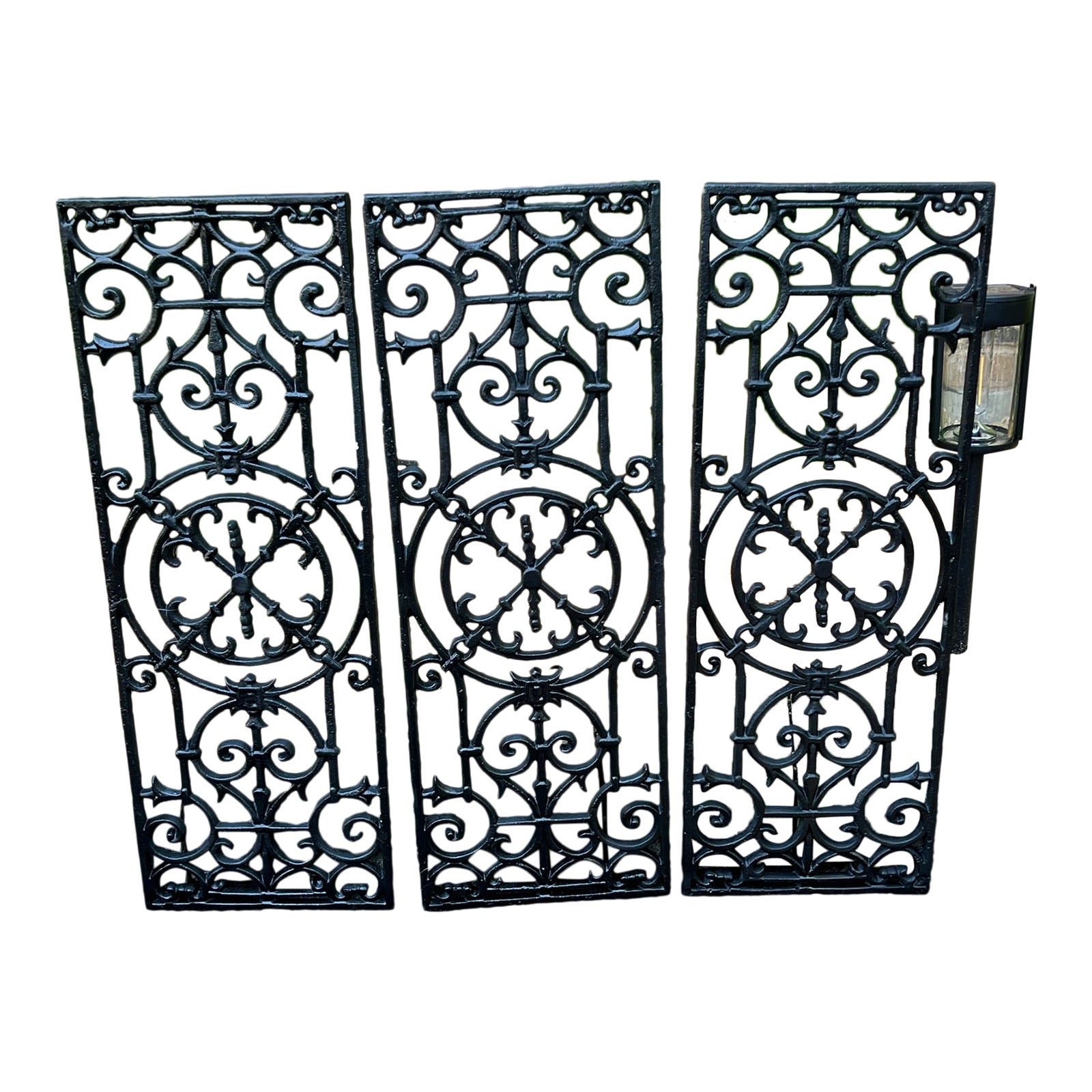 Vintage Wrought Iron Panels- Set of 3 | Chairish