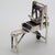 Metal Vintage Italian Handmade Genuine Sterling Silver 925 Bread Roll Machine Solid Figurine For Sale - Image 7 of 10