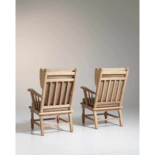 1970s Mid-Century Modern Brown Wood Pair of Club Chairs For Sale - Image 10 of 13