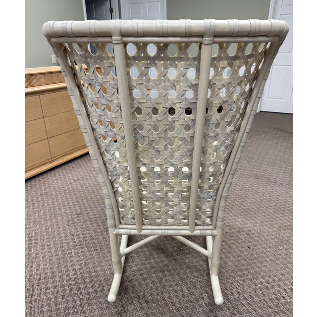 2020s Pair of Nicole Hollis for McGuire Furniture Rattan Exalt Rocking Chairs For Sale - Image 5 of 12