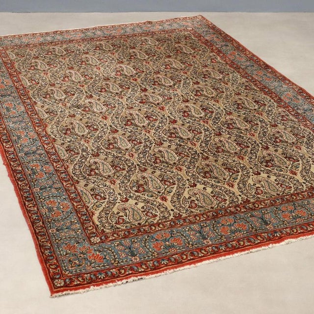 Brown Middle Eastern Kum Rug in Cotton For Sale - Image 8 of 8
