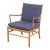 Colonial Chair in Blue Fabric by Ole Wanscher For Sale - Image 5 of 5