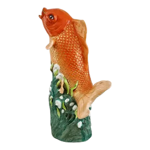 Koi Sculpture - Gold Fish - Huge 27 Inch