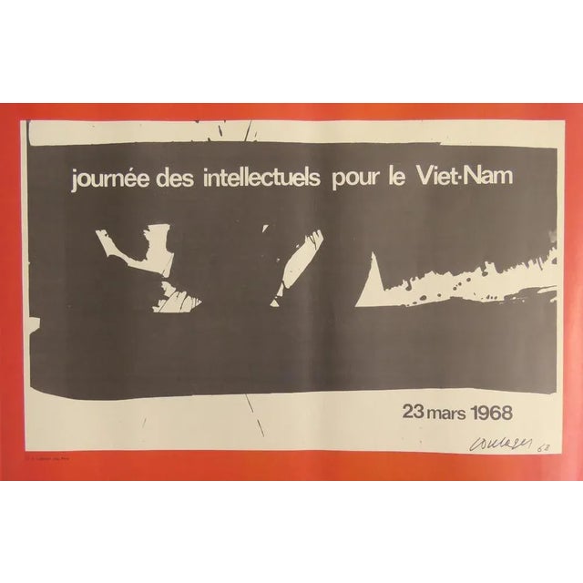 Red Day of Intellectuals for Vietnam Poster after Soulages, Picasso, Vasarely & Masson, 1968 For Sale - Image 8 of 17