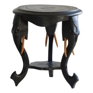 Ebonized Hardwood Side Table, 1920s For Sale