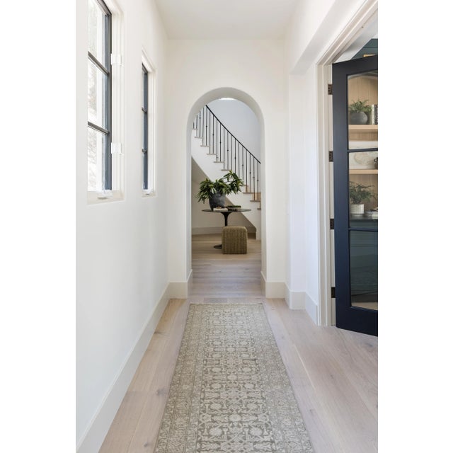 Pure Salt Menorca Green Hand Knotted Wool Runner, 2'6" X 9' For Sale In Atlanta - Image 6 of 7