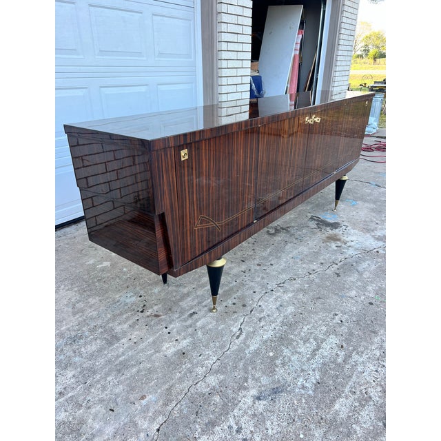 French Art Deco 1930's Macassar Ebony Sideboard For Sale - Image 6 of 12