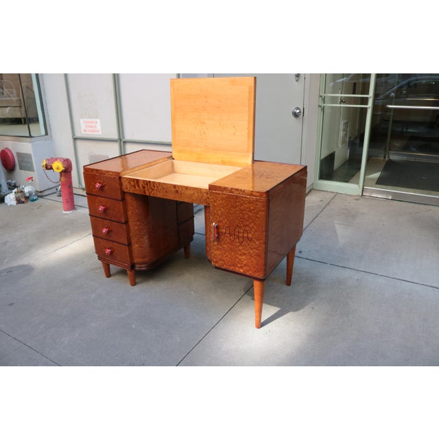 1930s 1930s Small Art Deco Desk For Sale - Image 5 of 12