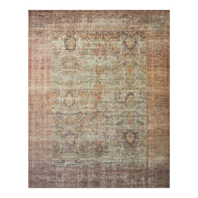 Amber Lewis x Loloi Georgie Jade / Sunset 2'-6" x 7'-6" Runner Rug For Sale
