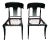 Vintage Klismos Black Dining Chairs - A Pair For Sale