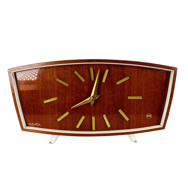 Wood Table Clock from Weimar, 1950s For Sale - Image 7 of 7