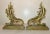 Pair of Antique 19th Century Ornate Rococo Gilt Bronze Fireplace Andirons Brass For Sale - Image 14 of 15