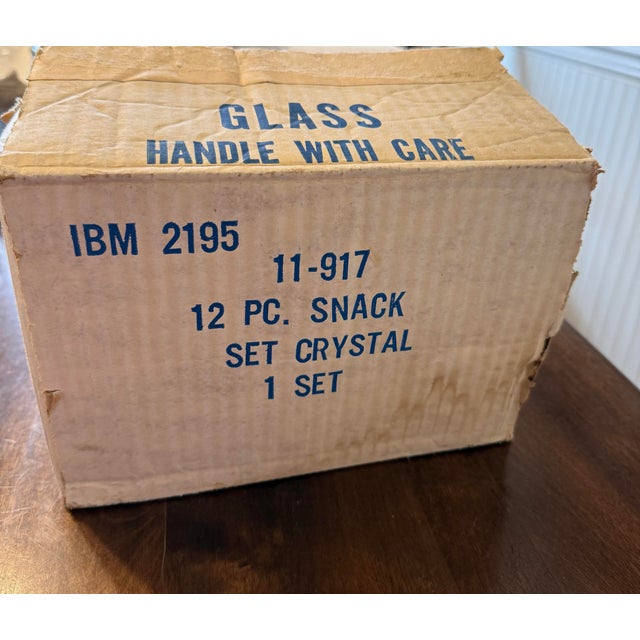 Mid 20th Century Indiana Glass Snack Plate Set - 24 Piece For Sale - Image 6 of 8