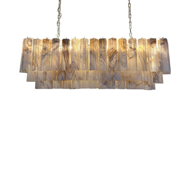 Large Pendant Light in Handcrafted Murano Glass from Justfurnituress SRL For Sale - Image 4 of 9