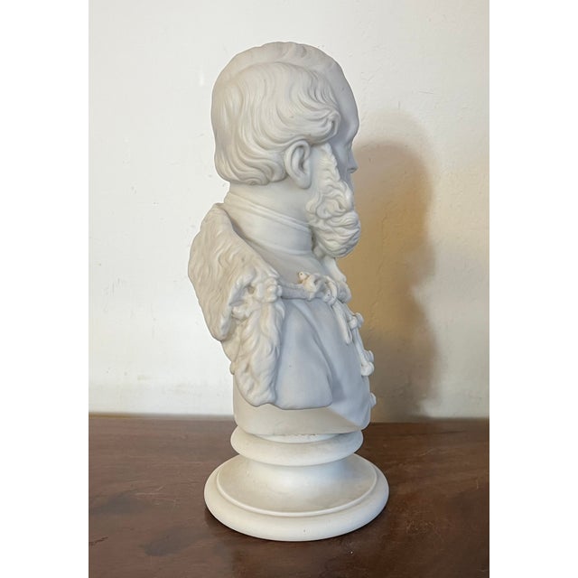 Antique 19th Century English Copeland Parian Porcelain Portrait Bust of a Victorian Bearded Gentleman For Sale - Image 9 of 18