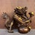Metal Late 20th Century Gilt Bronze Dragon on Treasure Basin Sculpture For Sale - Image 7 of 9