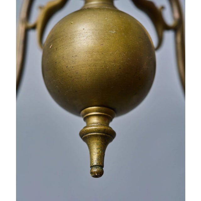Metal Antique Bronze Chandelier from Flanders, 1850 For Sale - Image 7 of 10