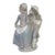 Vintage Lladro Spain Boy Meets Girl Little Couple Kissing Porcelain Figurine For Sale