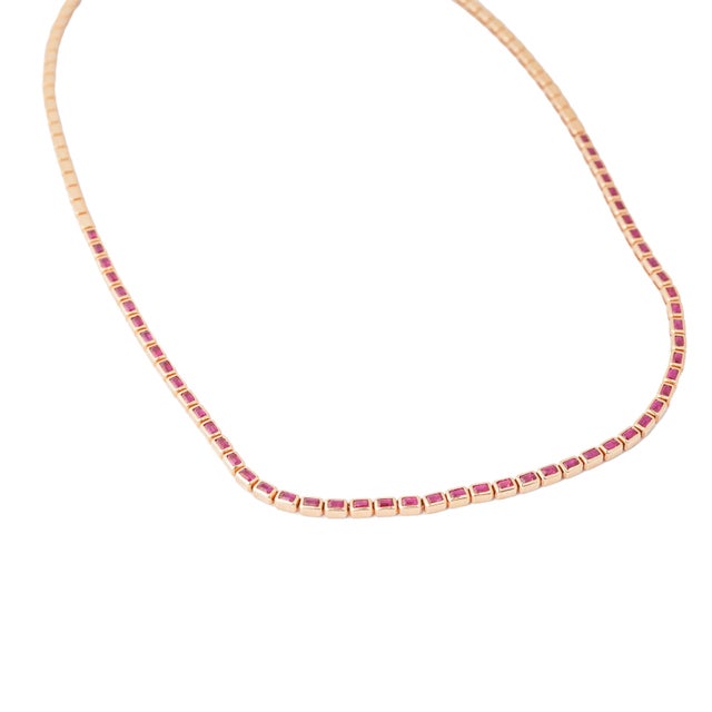Natural ruby 4.08cts necklace in 18k gold For Sale - Image 9 of 18