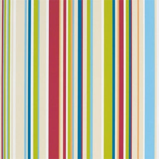 Harlequin Rush Wallpaper in Strawberry Sailor Blue Apple And Neutrals For Sale