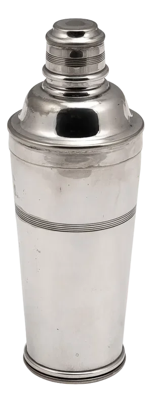 20th Century English Silver Plated Cocktail Shaker with Hidden Ice Compartment, 1930s