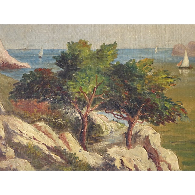 Alberti, Mediterranean Landscape, 1850, Oil on Canvas, Framed For Sale - Image 9 of 16