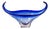 Vintage Murano Blue Glass Bowl, 1960s For Sale