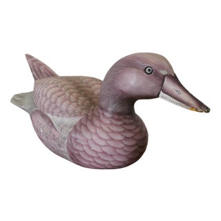 Painted and Carved Decoy Duck, 1890s For Sale