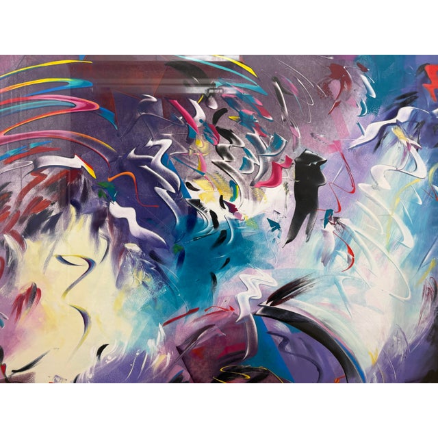 1990s 1990s Mary Ann Sears "Principles of Transformation” 1 of 1 Artwork Signed 52x62 For Sale - Image 5 of 10