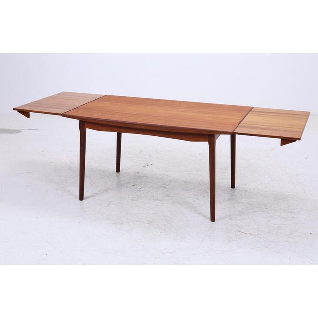 1960s Mid-Century Danish Model 371 Boomerang Extendable Dining Table in Teak by Alfred Christensen, 1960s For Sale - Image 5 of 16