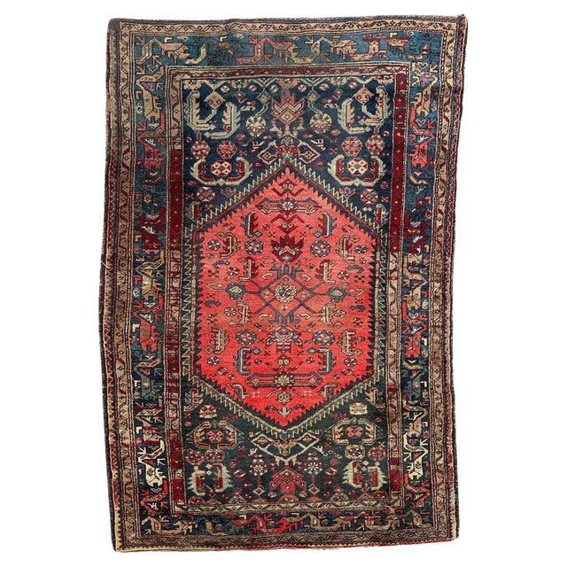 Mid-Century Tribal Hamadan Rug, 1940s For Sale