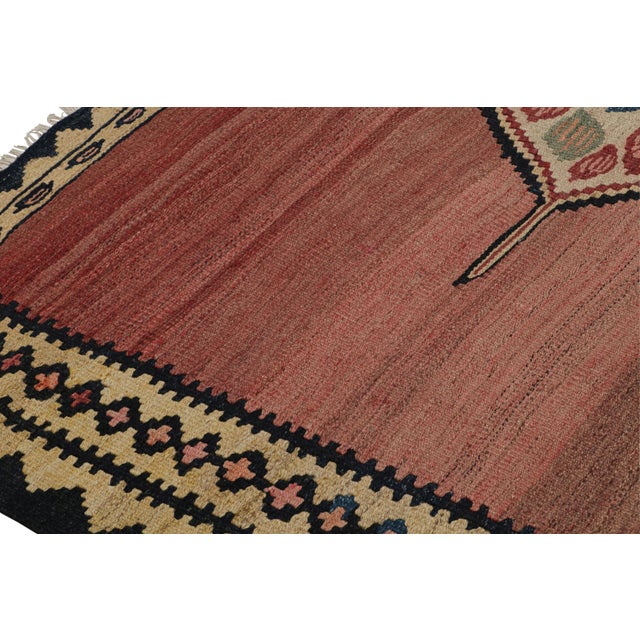 1950s 1950s Vintage Afghan Tribal Kilim in Red With Polychromatic Patterns by Rug & Kilim For Sale - Image 5 of 7