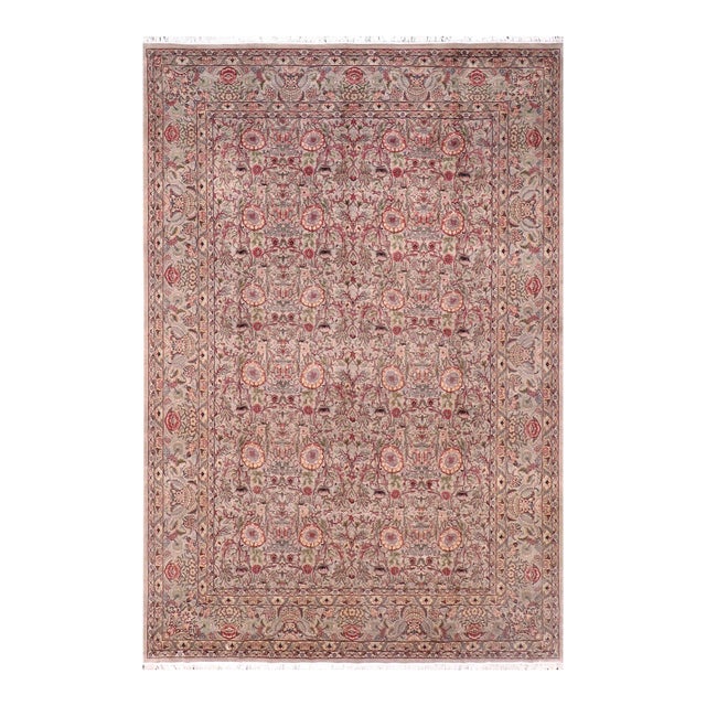 Boho Chic Pak-Persian Gray/Gray Wool Rug - 10'2'' X 14'0'' For Sale