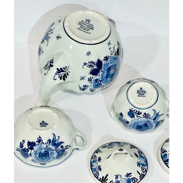 Mid 20th Century De Koninklijke Goedewaagen Delft Blue & White Tea Service for Six - 17 pcs For Sale - Image 12 of 12