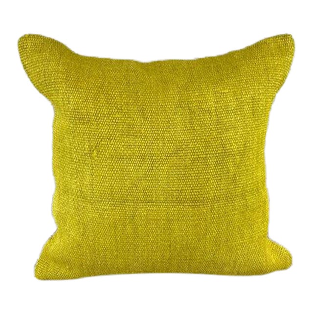 20 x 20 Hemp Pillow Turkish Cushion Natural Green Pillow Cushion Cover For Sale