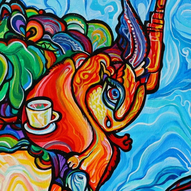 This is a one of a kind original cubist painting by San Diego artist, Alexander Arshansky. Its dimensions are 9x12x1.5. It...