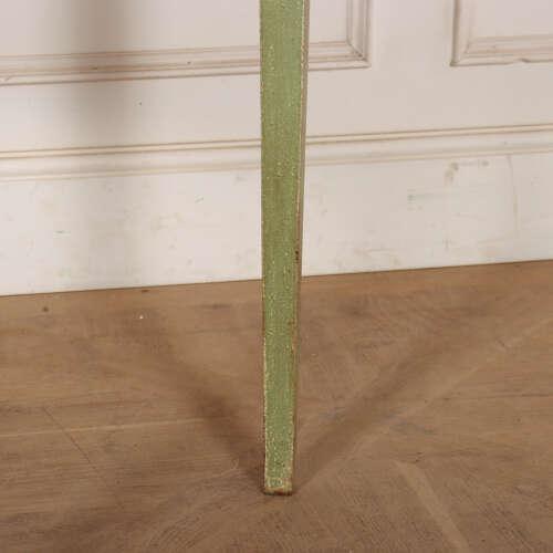 English Painted Demi-Lune Console Table, 1890s For Sale - Image 5 of 8
