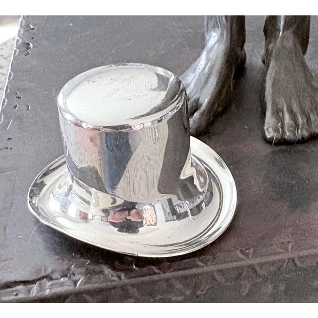 1970s Hat’s Off to You. Miniature Silver Plate Top Hat for Collectors or Barware For Sale - Image 9 of 9