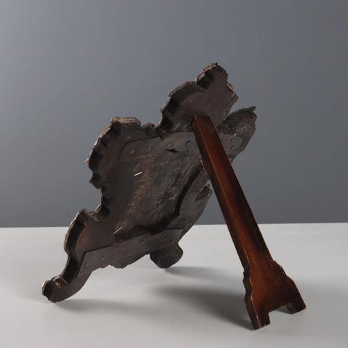 Italian Altar Card Frame in Silvered Metal For Sale - Image 6 of 8