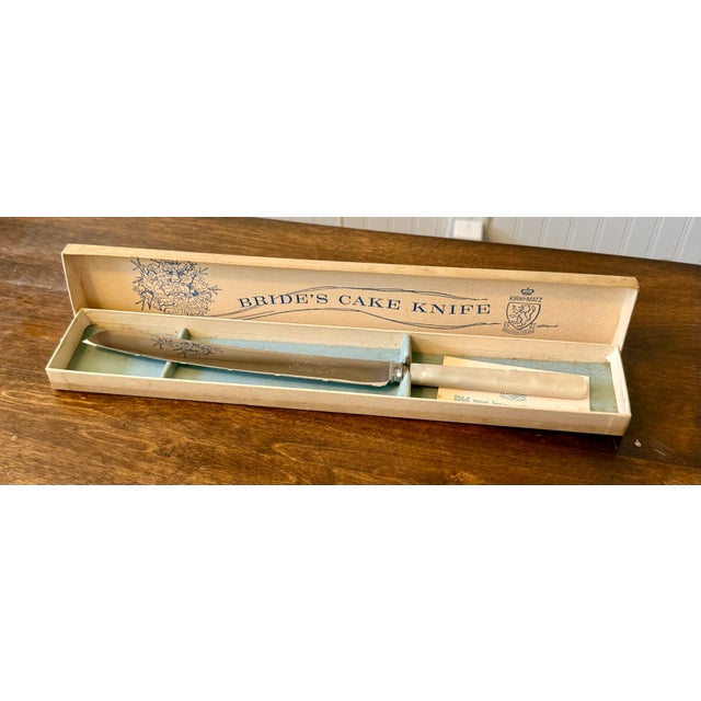 Mid 20th Century Bride’s Knife by Kirk Matz Sheffield w/ Box For Sale - Image 9 of 12
