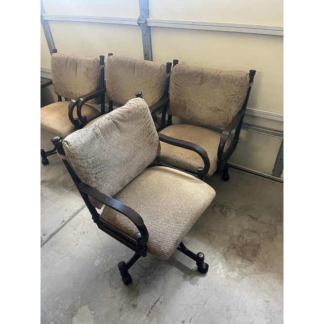 Tempo Furniture Bullseye Swivel & Tilt Caster Dining Armchair Arm Chair (Usa) -4 Available For Sale In Phoenix - Image 6 of 10