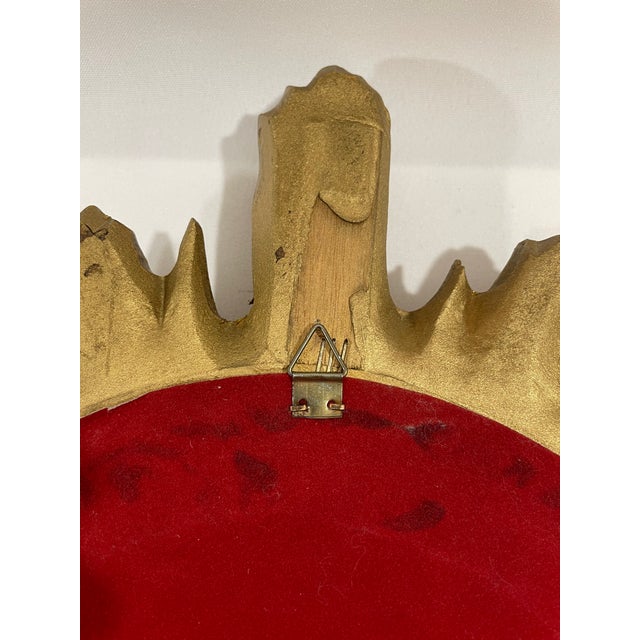 1960s Mid Century Italian Giltwood Sunburst Wall Mirror For Sale - Image 13 of 17
