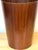 Brown Oversized Swedish Modern Figured Rosewood Wastebasket Sweden, circa 1960s For Sale - Image 8 of 16