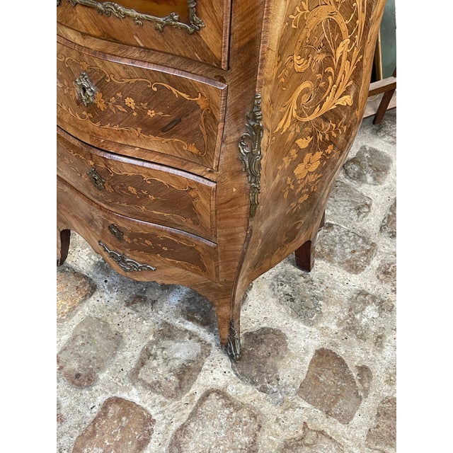 Louis XV Style Secretary with Painting, 1890s For Sale - Image 5 of 6