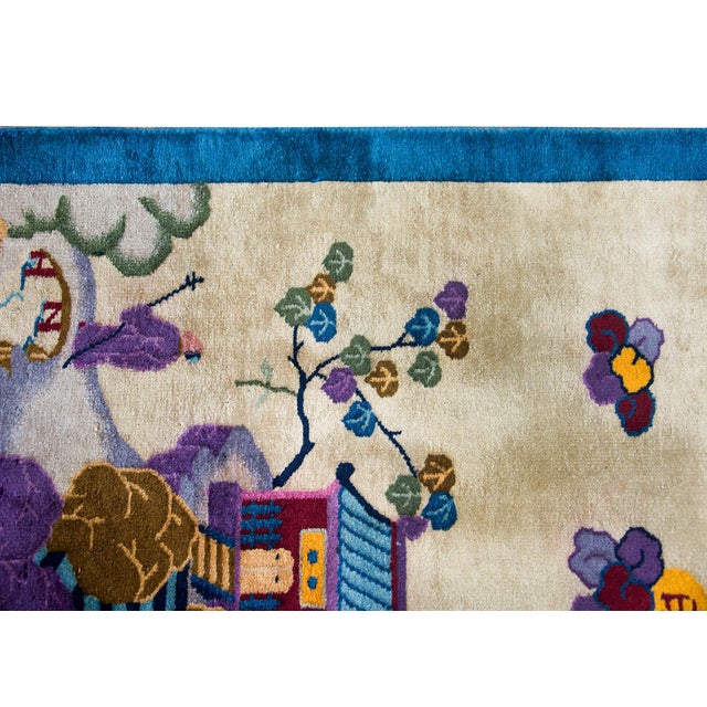 Early 20th Century Chinese Pictorial Art Deco Rug For Sale - Image 16 of 16