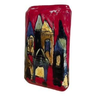 Hand-Decorated Ceramic Vase from Elio Schiavon, 1970s For Sale